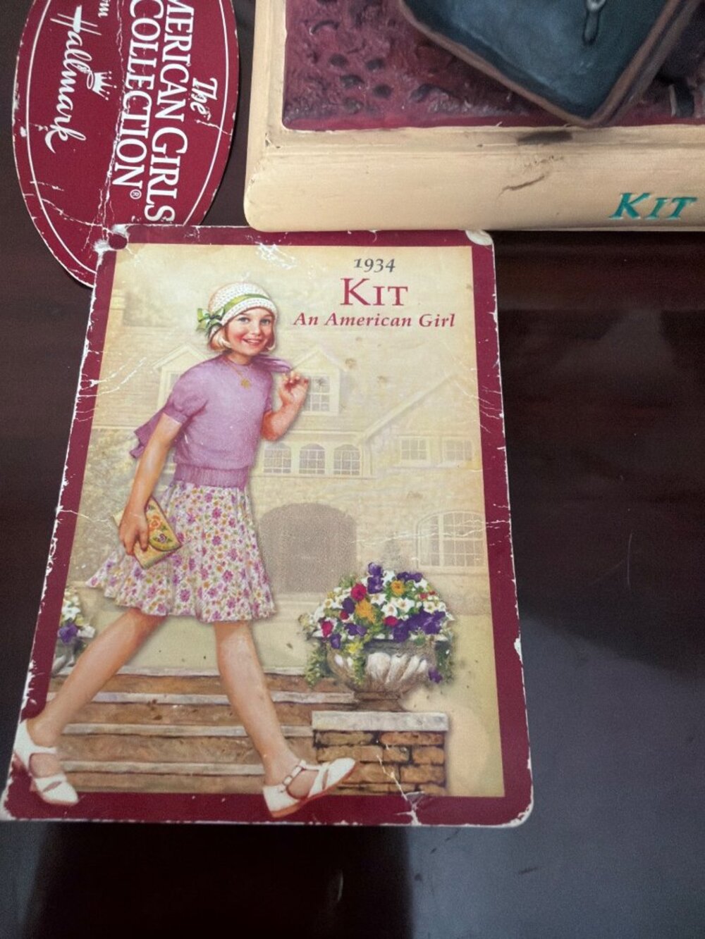 2002 Hallmark American Girl Kit Kittredge 1934 Bookend Resin Figure w/Tag FLAW - Picture 3 of 14